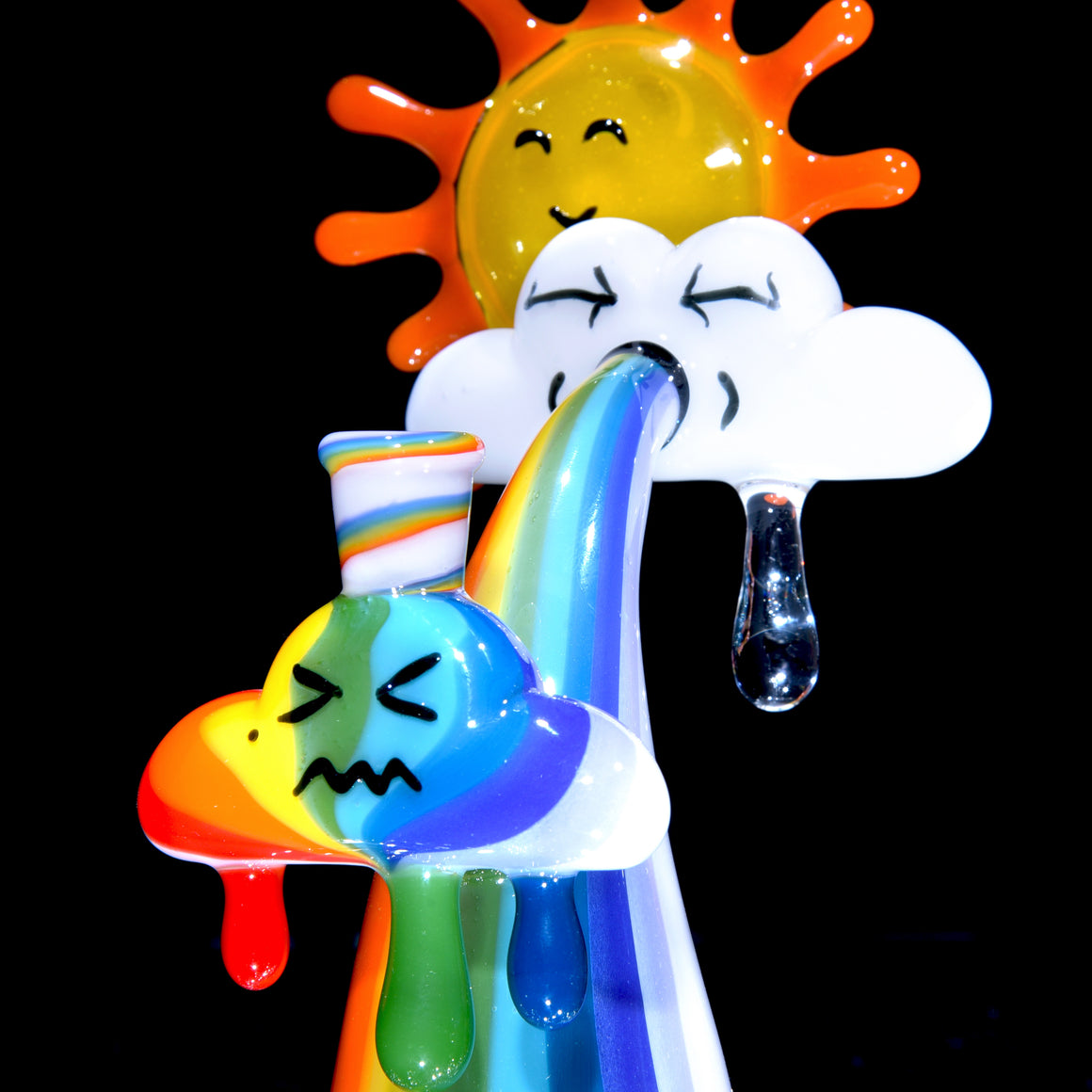Smiling Sun w/ Puking Rainbow Cloud Rig  - 10mm Female