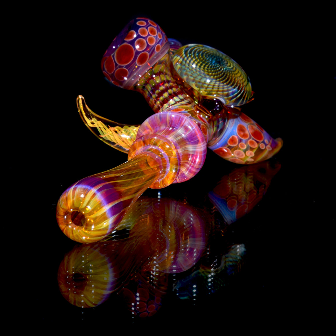 Amber Purple Wrap-n-Rake & Reticello Donut Sherlock