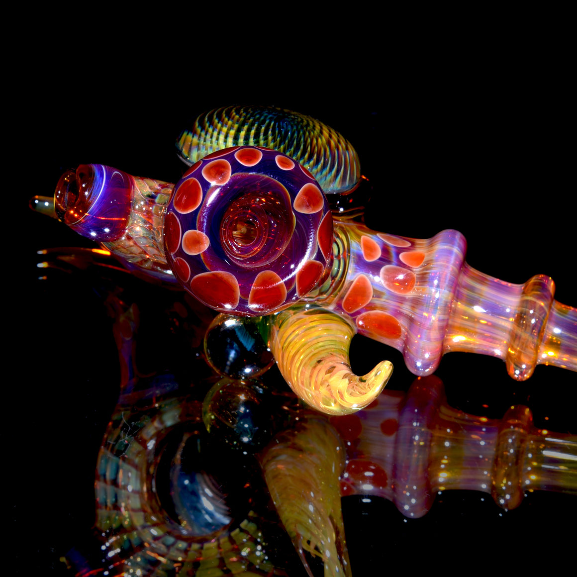 Amber Purple Wrap-n-Rake & Reticello Donut Sherlock