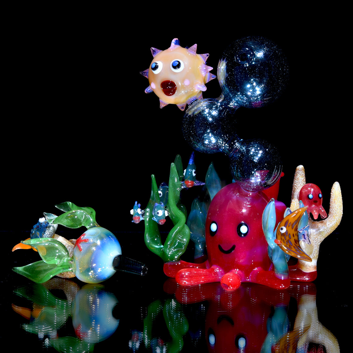 "Blooper" Oceanic Reef Scene Rig w/ Matching Cap - 10mm Female