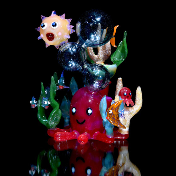 "Blooper" Oceanic Reef Scene Rig w/ Matching Cap - 10mm Female