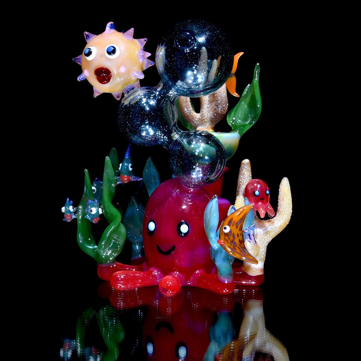 "Blooper" Oceanic Reef Scene Rig w/ Matching Cap - 10mm Female
