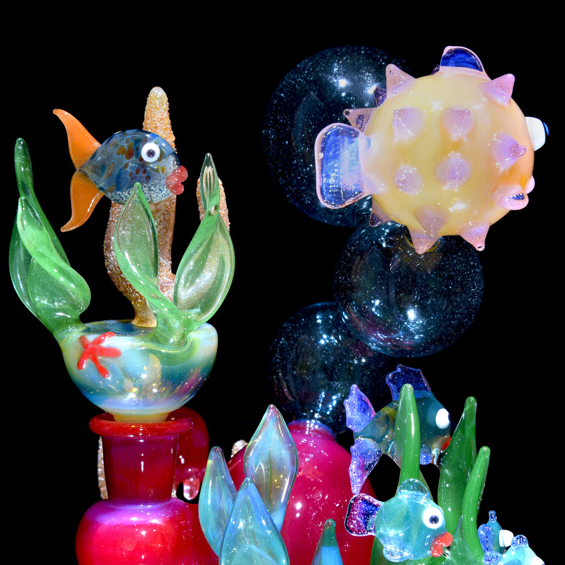 "Blooper" Oceanic Reef Scene Rig w/ Matching Cap - 10mm Female