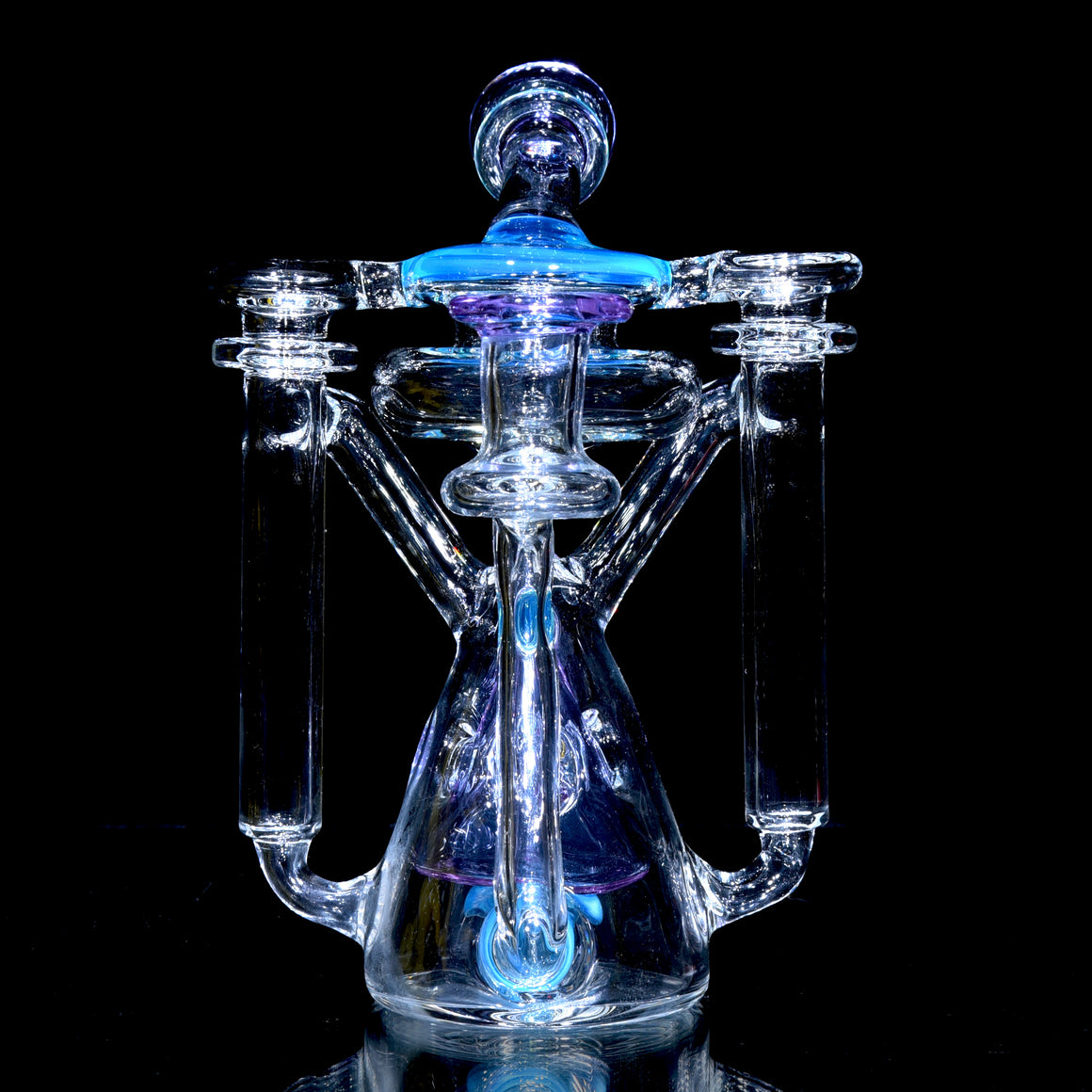 R2 Cone Double-uptake Swiss Recycler - Meta-Terrania/Purple Amethyst - 14mm Female
