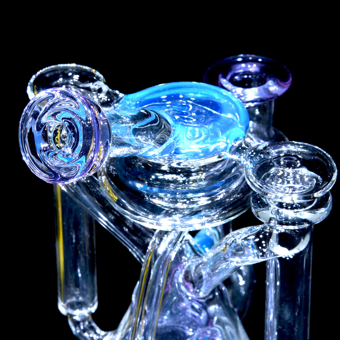 R2 Cone Double-uptake Swiss Recycler - Meta-Terrania/Purple Amethyst - 14mm Female