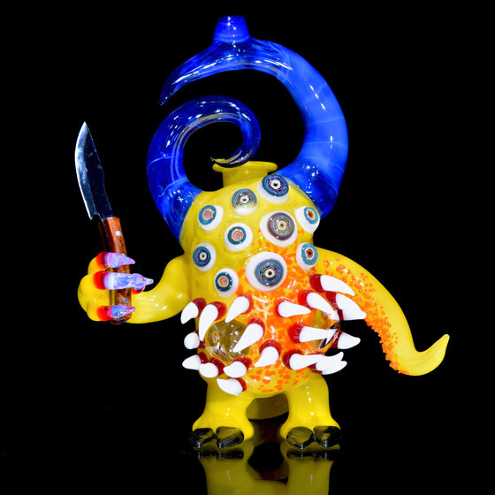 Alien Cryptid Rig w/ Removable Knife Dabber - Yellow/Mystique - 14mm Female