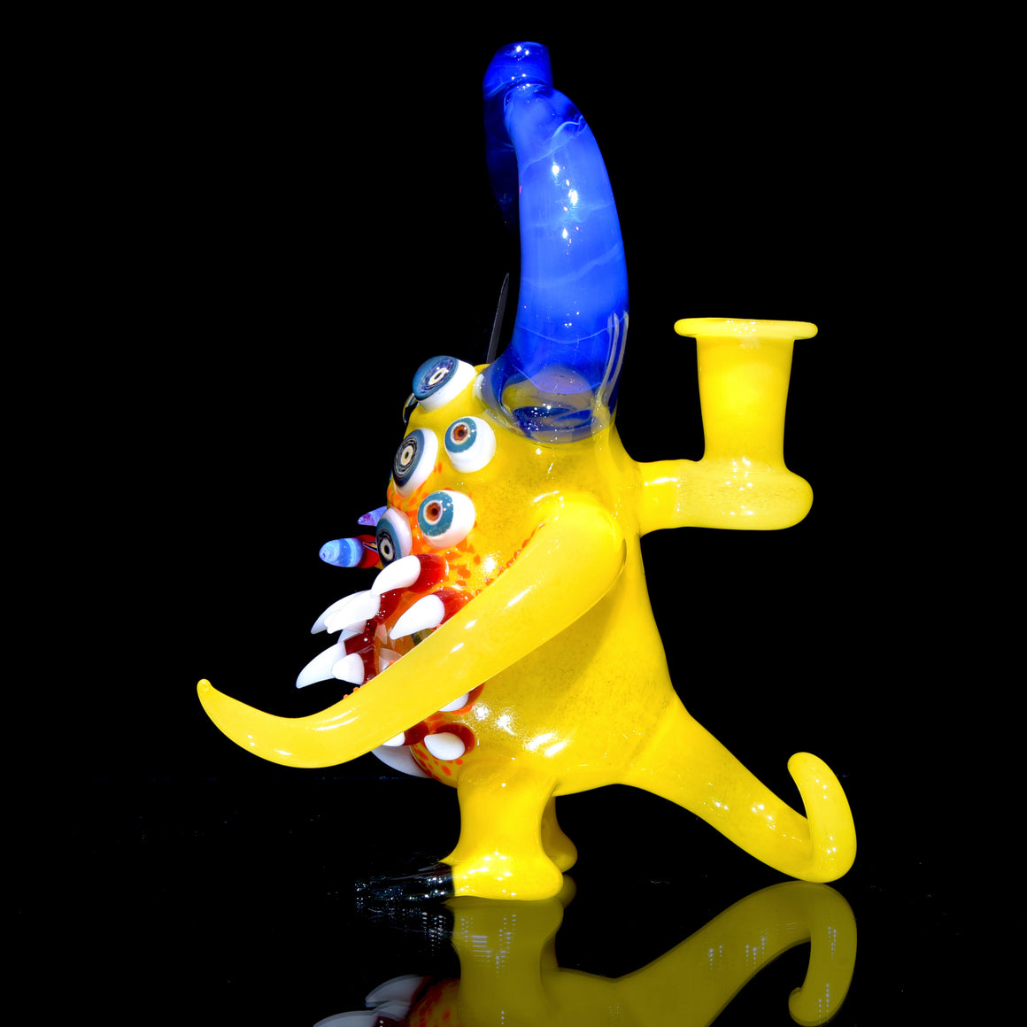 Alien Cryptid Rig w/ Removable Knife Dabber - Yellow/Mystique - 14mm Female