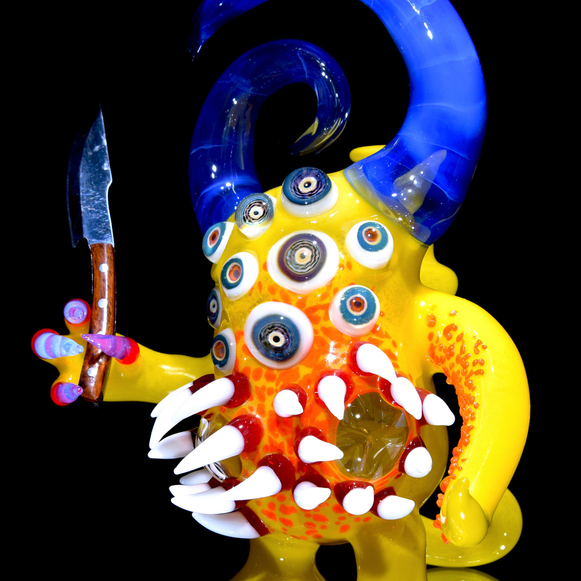 Alien Cryptid Rig w/ Removable Knife Dabber - Yellow/Mystique - 14mm Female