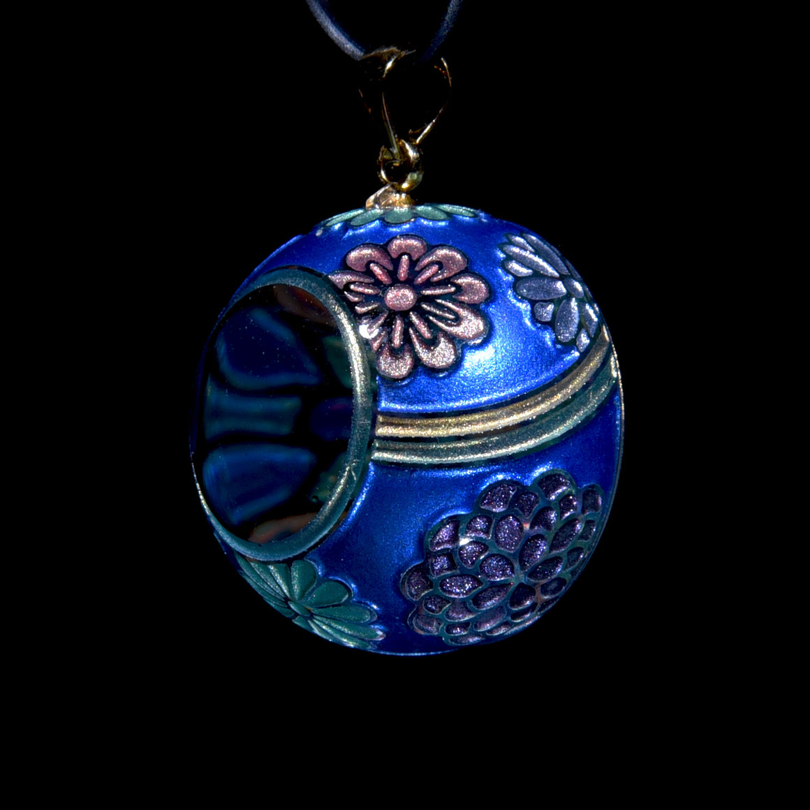 Butterfly Kaleidoscope Pendant - Royal Blue