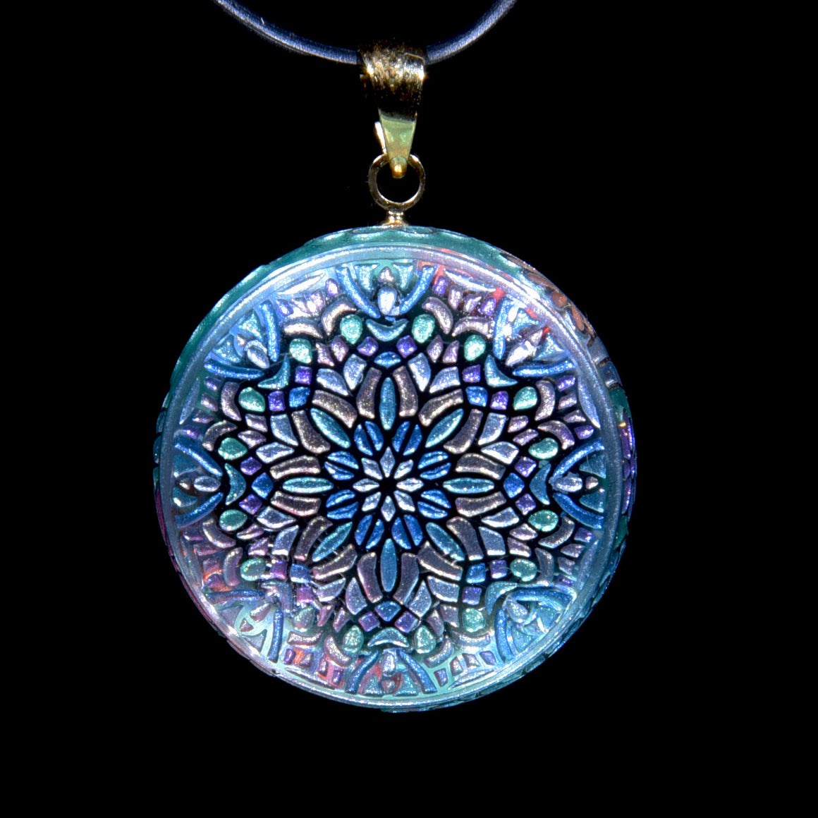 Butterfly Kaleidoscope Pendant - Mint Green