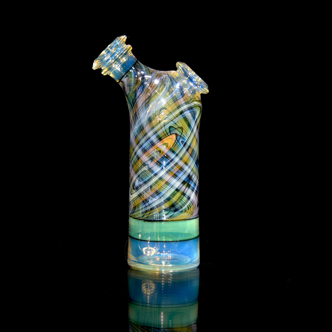 Gold & Silver Fume Reti Dewaar Bottle Rig - 10mm Female