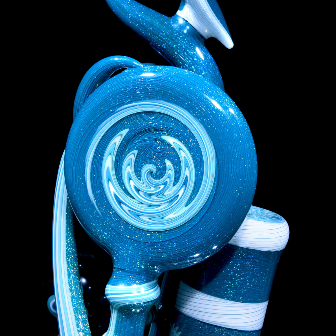 Collab XL Dichroic Caged Sherlock Bubbler w/ Marble & Jar