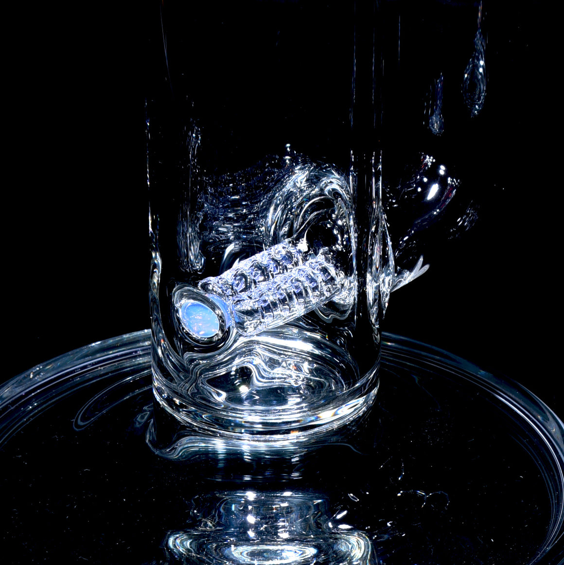 Accented 44mm Upgrid Double Stemline Straight Tube w/ 4-hole Horned Slide - Neo Opal - 18mm Female