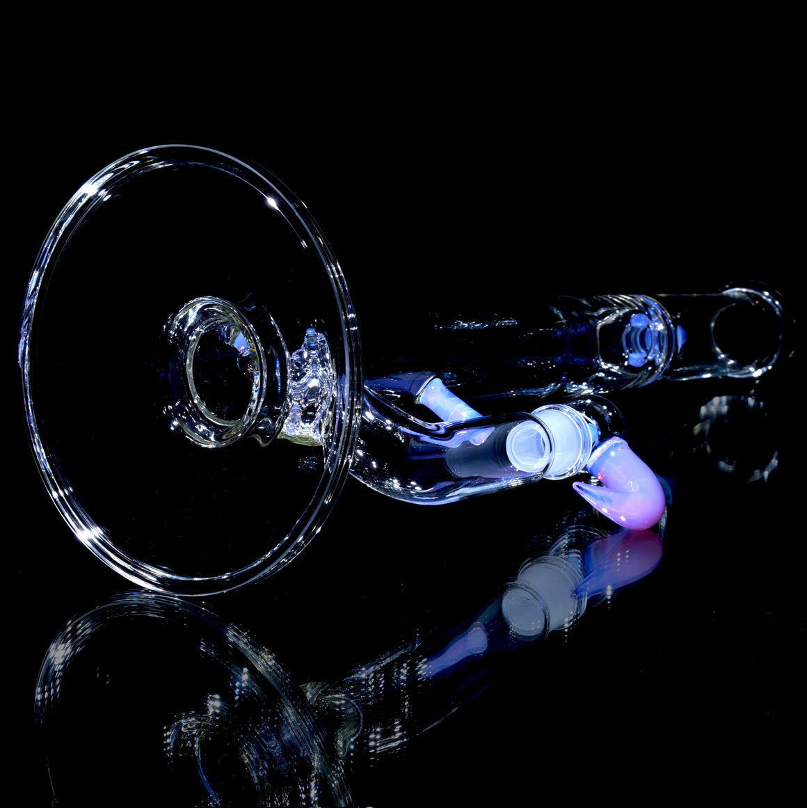 Accented 44mm Upgrid Double Stemline Straight Tube w/ 4-hole Horned Slide - Neo Opal - 18mm Female