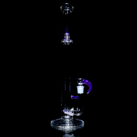 Accented 44mm Downgrid Stemline Straight Tube w/ 4-hole Horned Slide - Royal Jelly - 18mm Female
