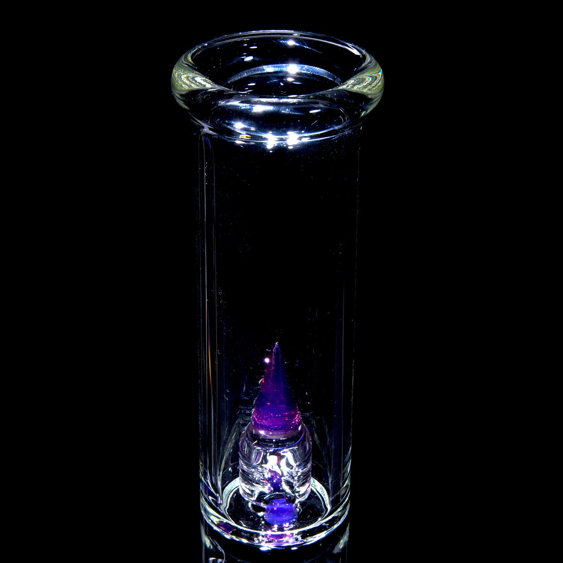 Accented 44mm Downgrid Stemline Straight Tube w/ 4-hole Horned Slide - Royal Jelly - 18mm Female
