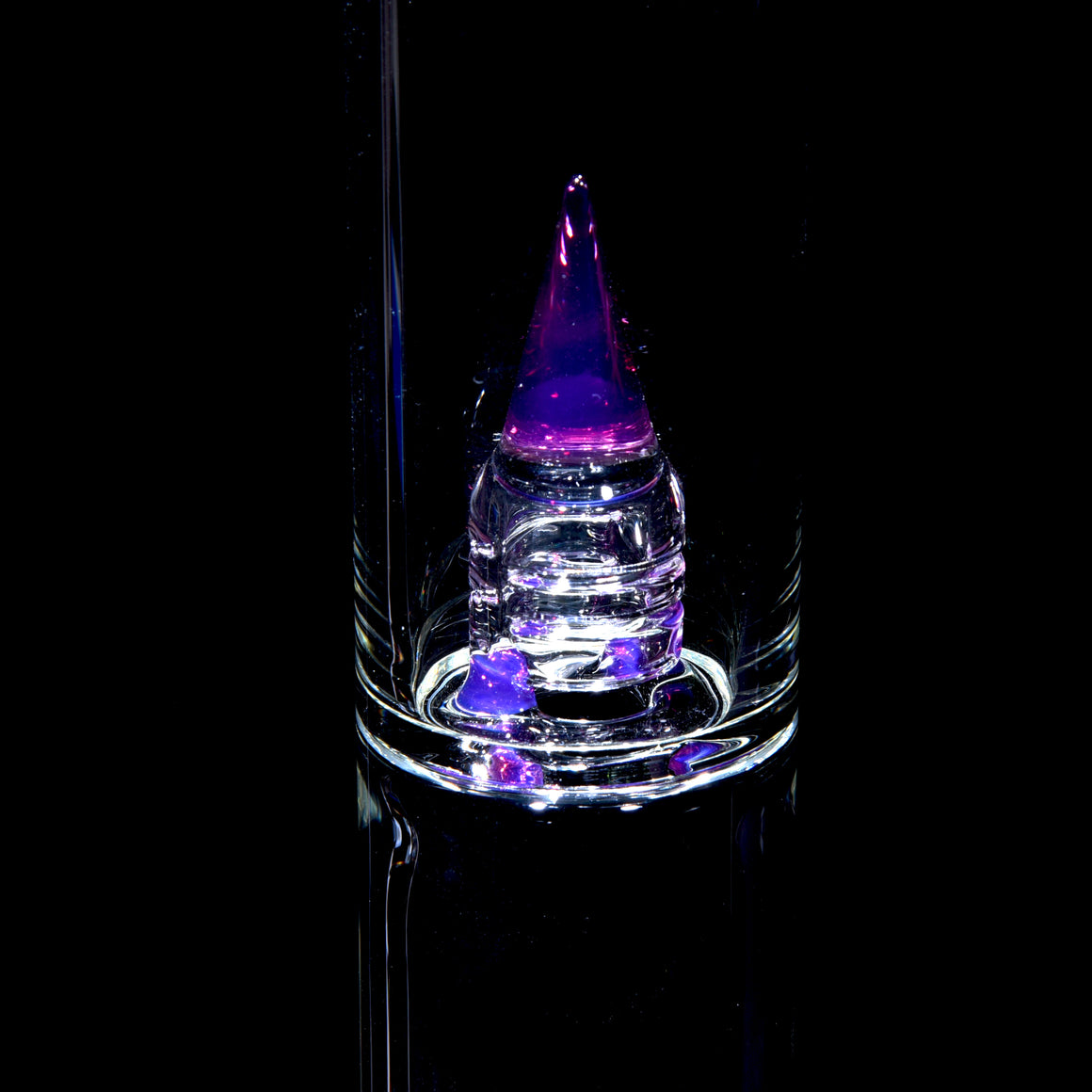 Accented 44mm Downgrid Stemline Straight Tube w/ 4-hole Horned Slide - Royal Jelly - 18mm Female