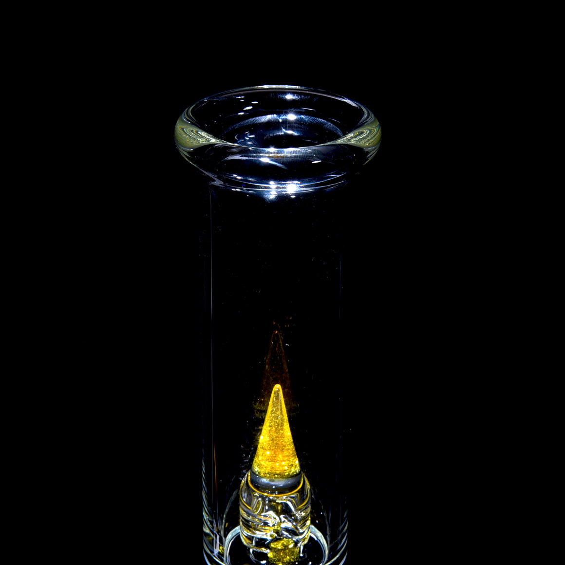 Accented 44mm Upgrid Stemline Straight Tube w/ 4-hole Horned Slide - Transparent Orange - 18mm Female