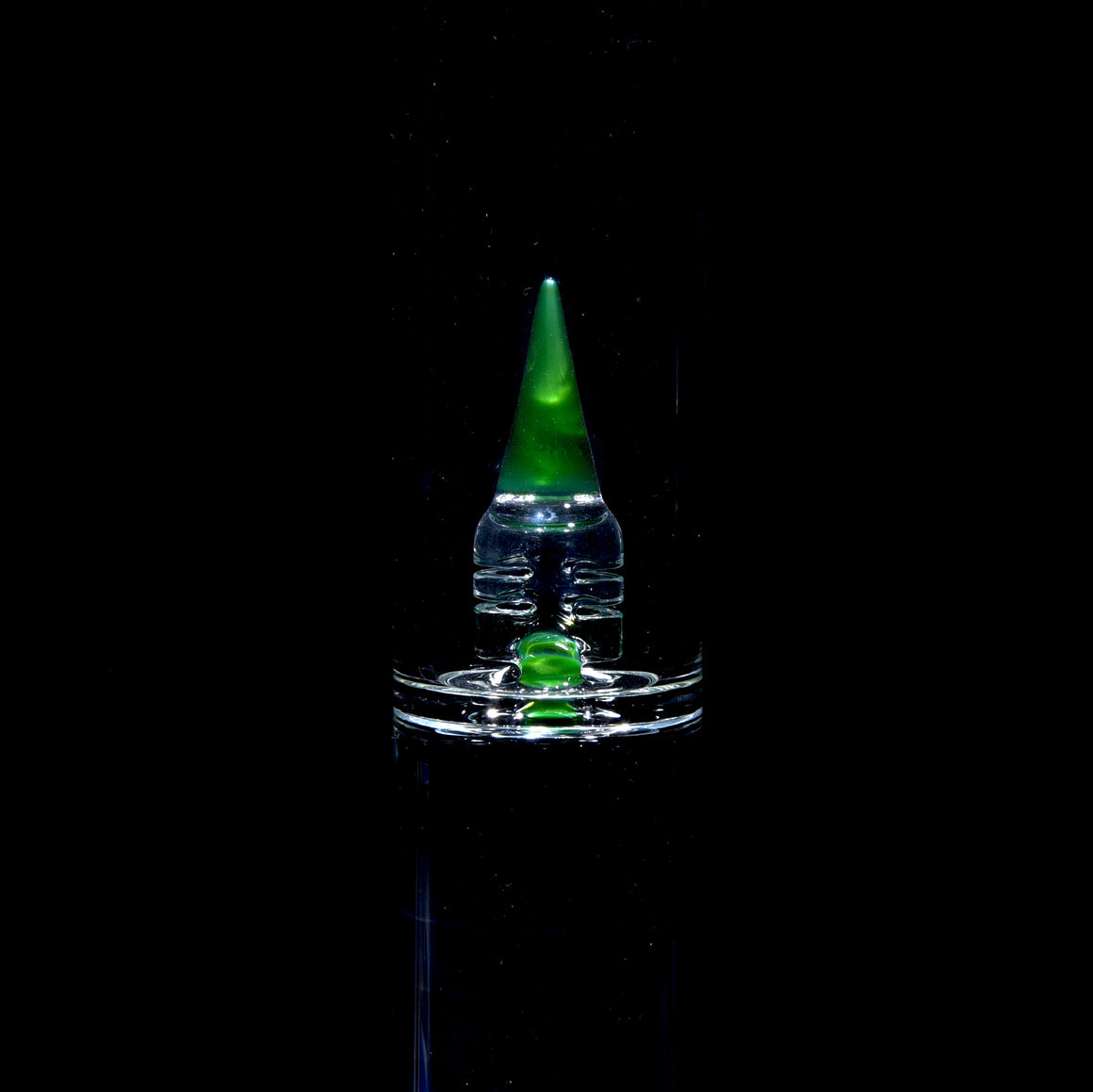 Accented 44mm 360° Grid Stemline Straight Tube w/ 4-hole Horned Slide - Chromium - 18mm Female