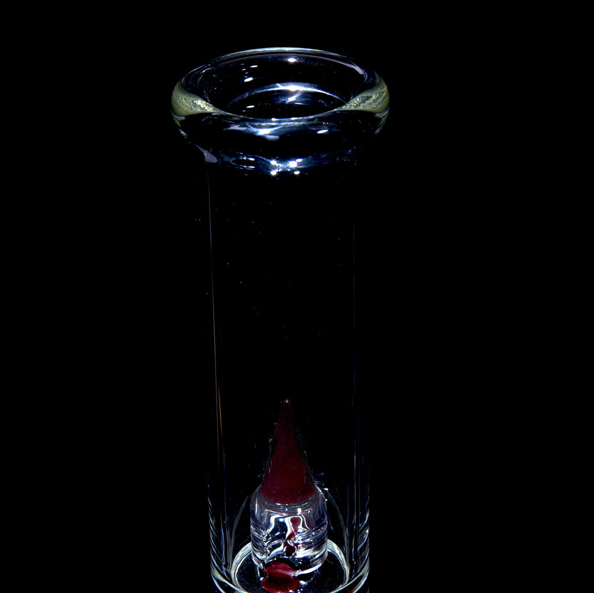Accented 44mm 360° Grid Stemline Straight Tube w/ 4-hole Horned Slide - Dragon's Blood - 18mm Female