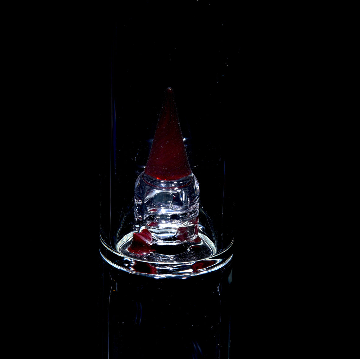 Accented 44mm 360° Grid Stemline Straight Tube w/ 4-hole Horned Slide - Dragon's Blood - 18mm Female