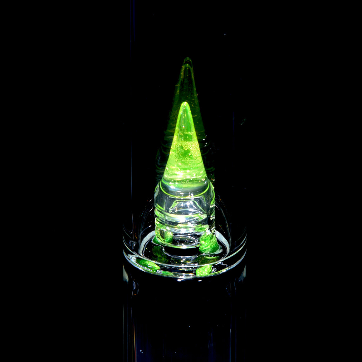 UV Reactive Accented 44mm Downgrid Stemline Straight Tube w/ 4-hole Horned Slide - Ion - 18mm Female