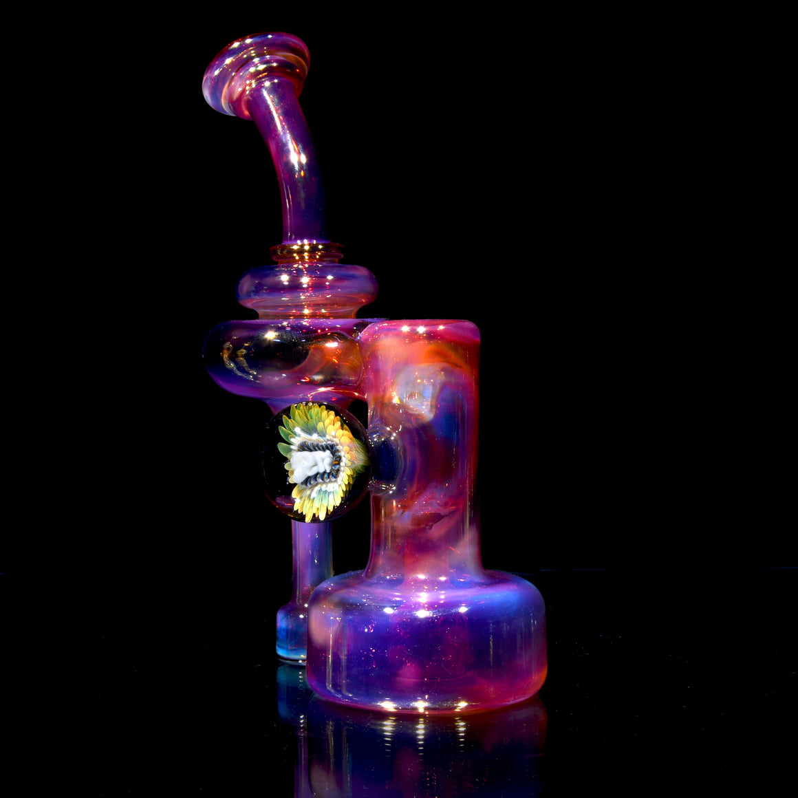 Fully-fumed Refined Bell Recycler w/ Signature Marble - 14mm Female