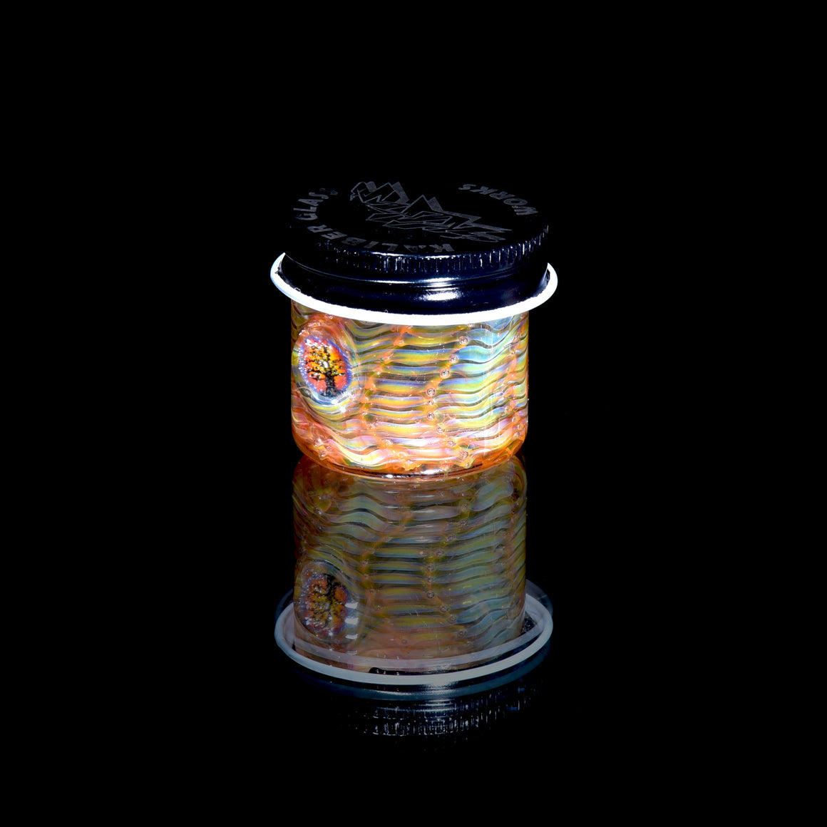 Lidded Airtight Baller Jar - Fume Bubble Trap Wrap & Rake w/ Millie attachment