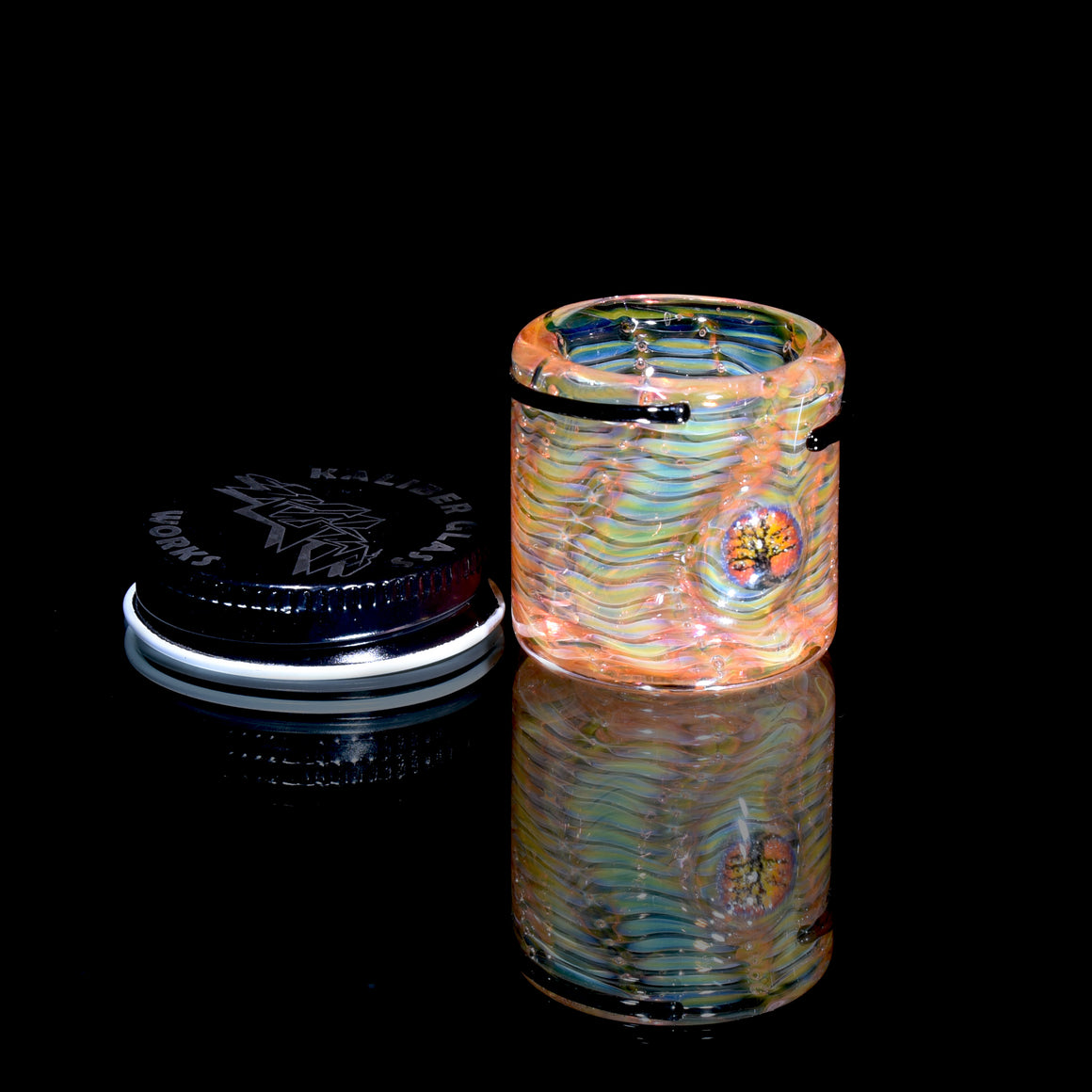 Lidded Airtight Baller Jar - Fume Bubble Trap Wrap & Rake w/ Millie attachment