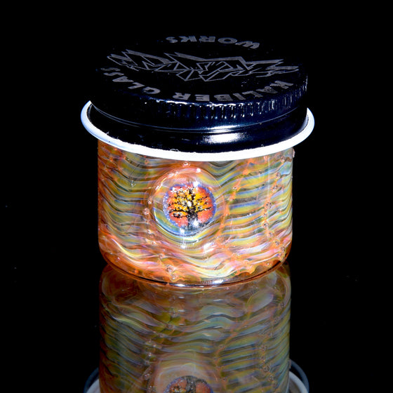 Lidded Airtight Baller Jar - Fume Bubble Trap Wrap & Rake w/ Millie attachment