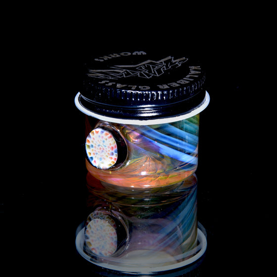 Mini Lidded Airtight Baller Jar - Fume Swirl w/ UV Millie attachment