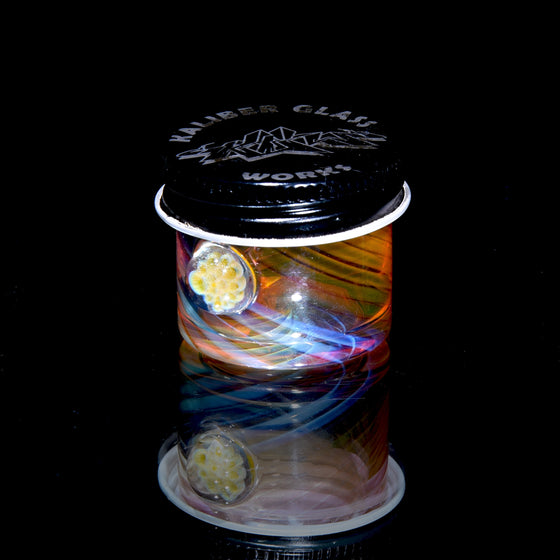 Mini Lidded Airtight Baller Jar - Fume Swirl w/ Millie attachment