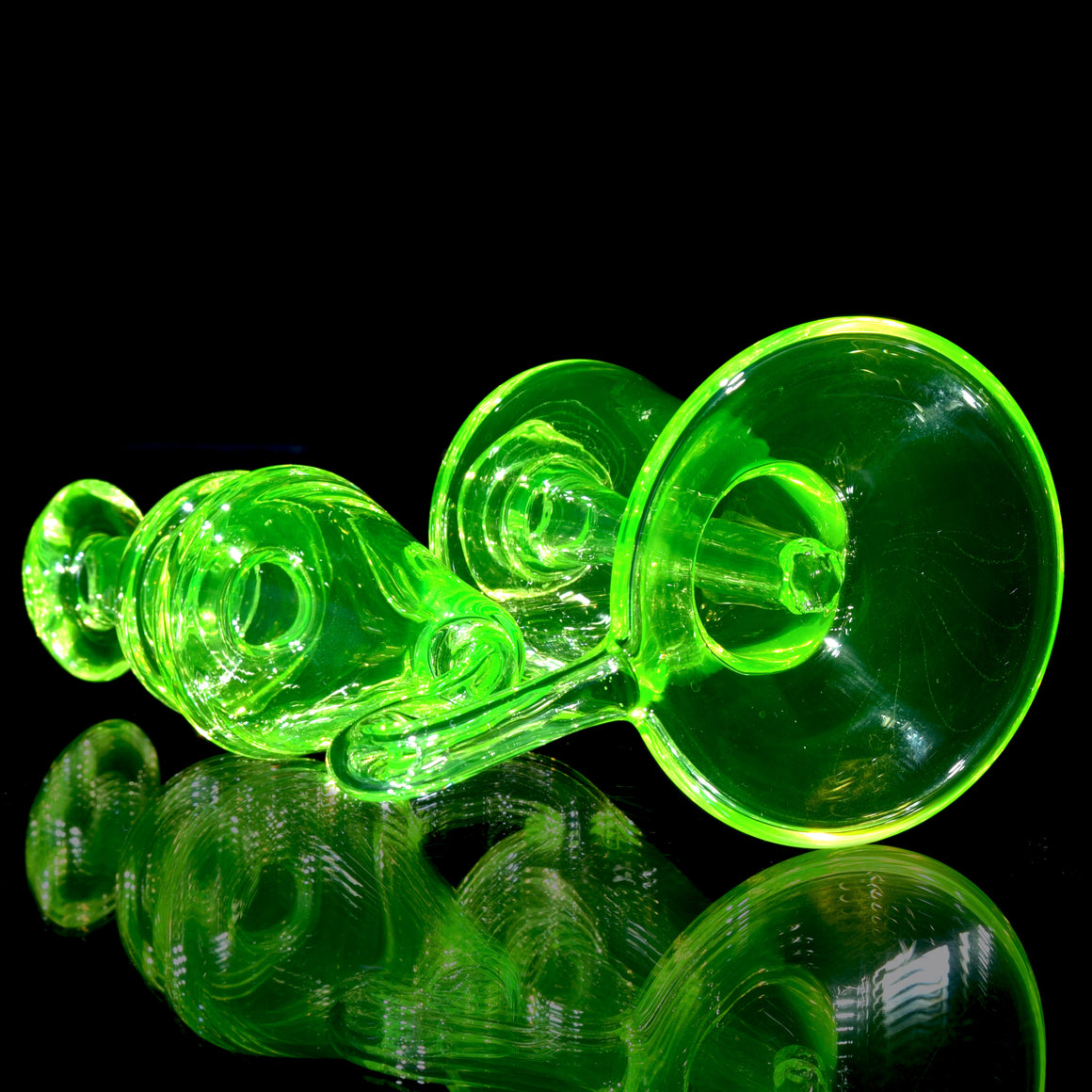 UV Reactive Classic Single-uptake Floating RBR-style Recycler w/ Blender Cap - Ion - 10mm Female