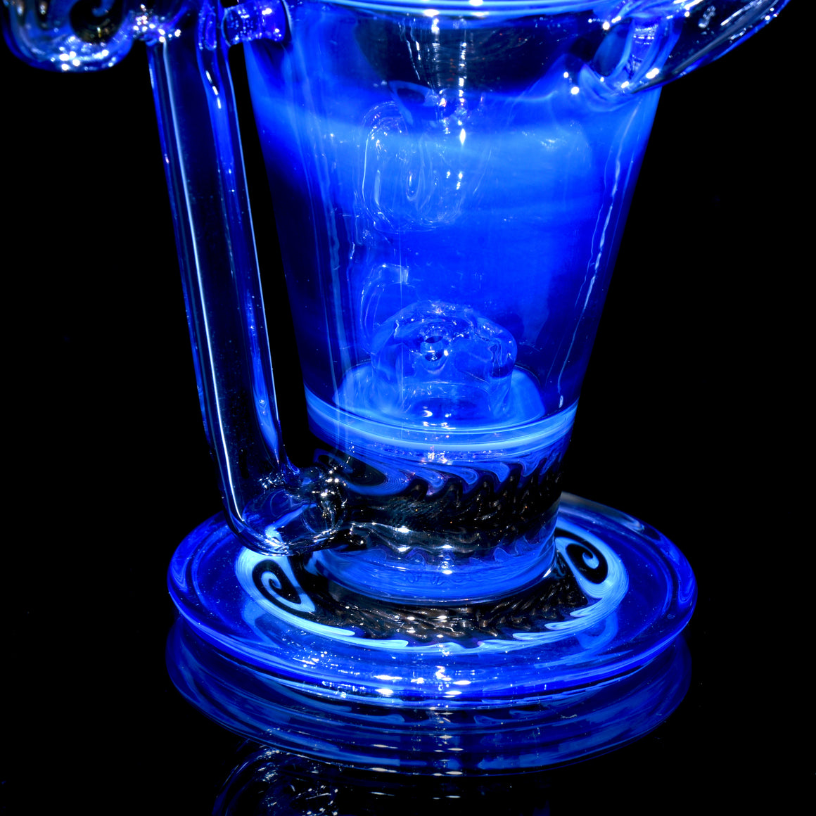 Faceted Double-uptake Refined Klein Recycler - Neptune/Electrum Linework - 10mm Female