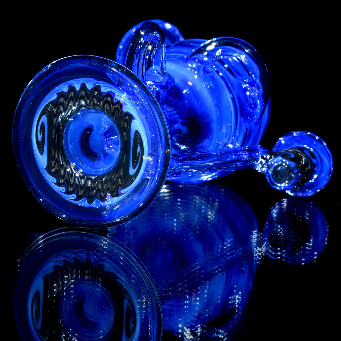 Faceted Double-uptake Refined Klein Recycler - Neptune/Electrum Linework - 10mm Female