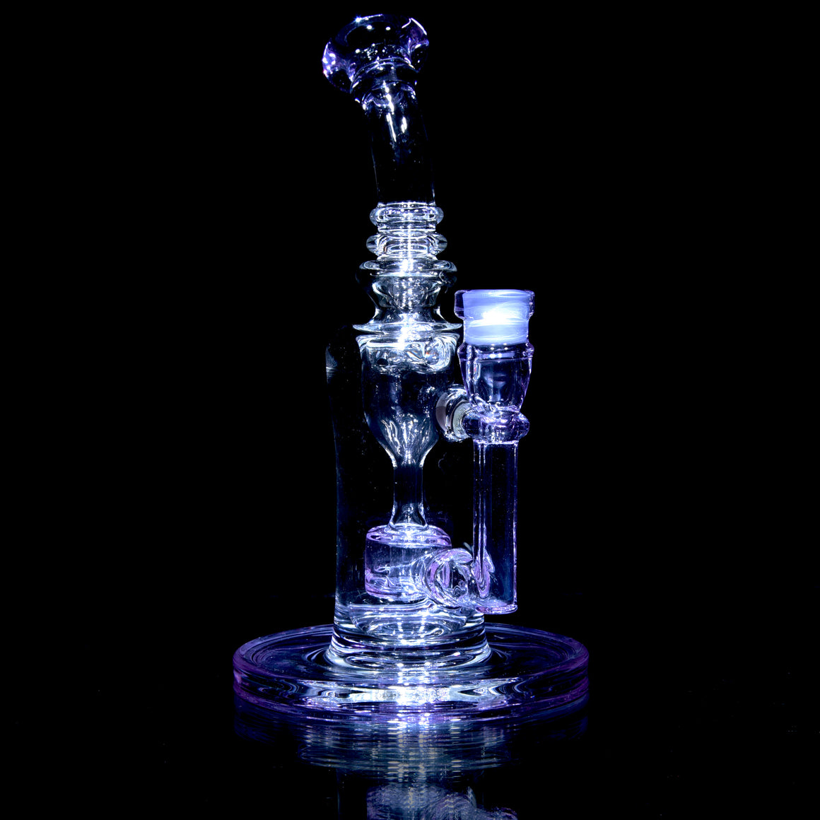 CFL Reactive Mini Narrow Can Double-uptake Tornada Recycler - Purple Sapphire - 14mm Female