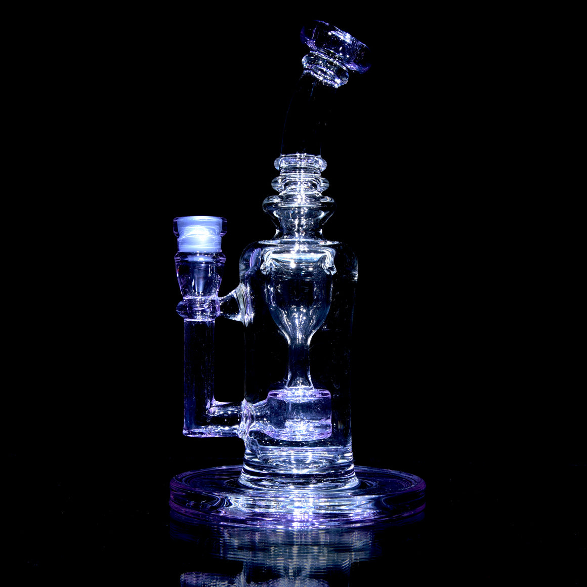 CFL Reactive Mini Narrow Can Double-uptake Tornada Recycler - Purple Sapphire - 14mm Female