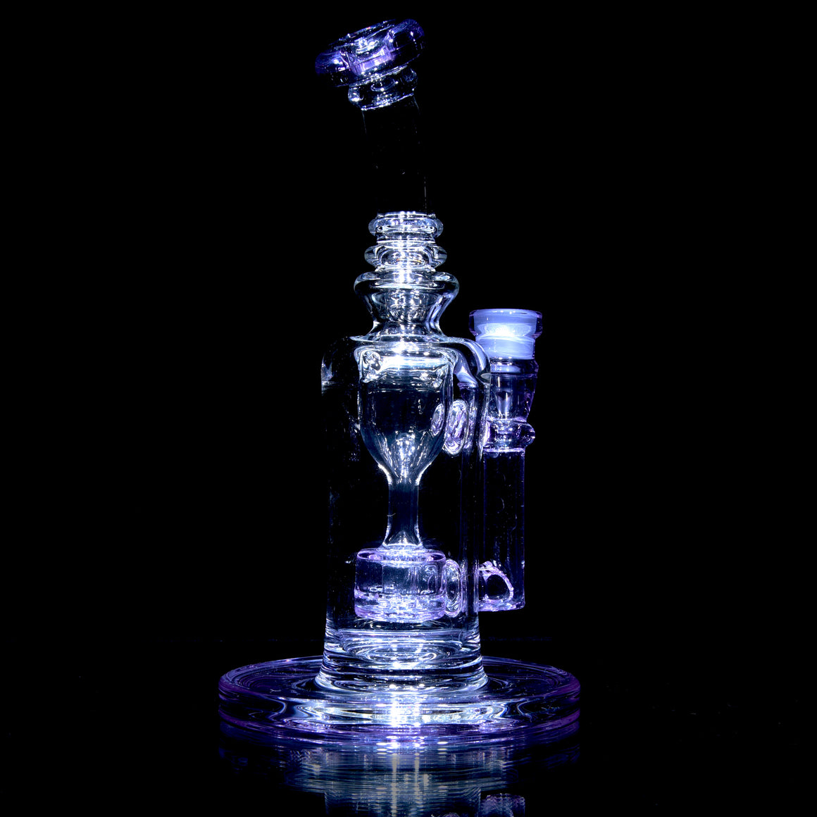 CFL Reactive Mini Narrow Can Double-uptake Tornada Recycler - Purple Sapphire - 14mm Female