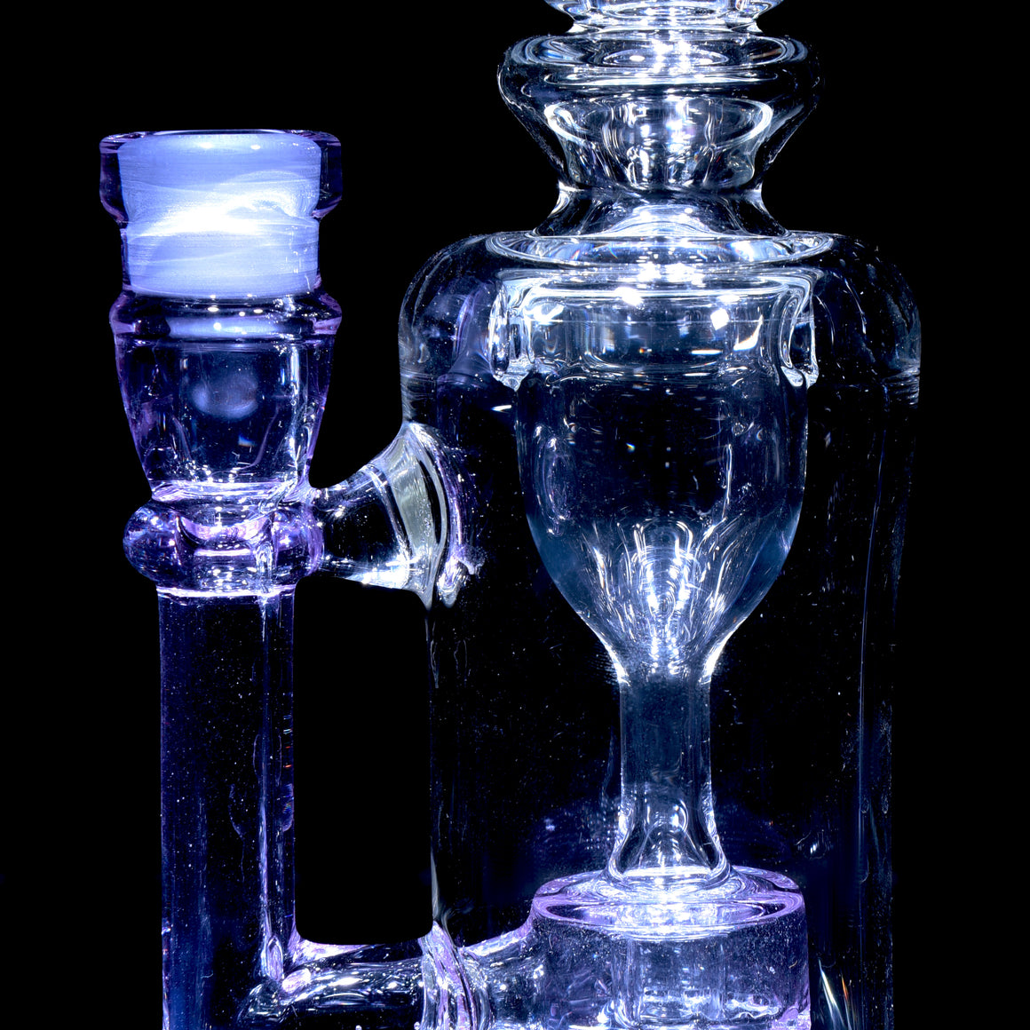 CFL Reactive Mini Narrow Can Double-uptake Tornada Recycler - Purple Sapphire - 14mm Female