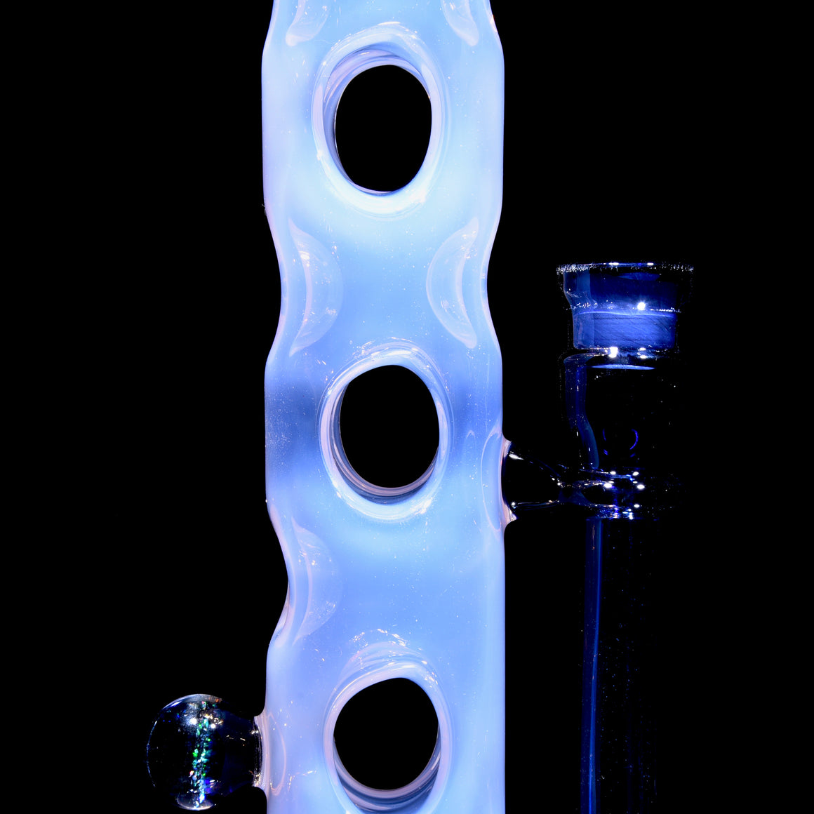 Fully-worked Straight Fab - Pink Jade/Dark Amethyst - 14mm Female