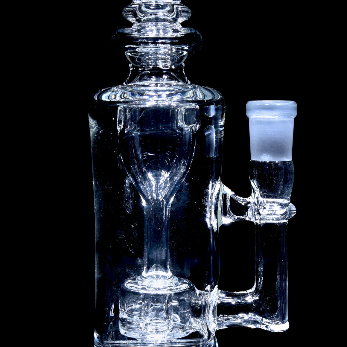 Mini Narrow Can Double-uptake Tornada Recycler - Clear - 14mm Female
