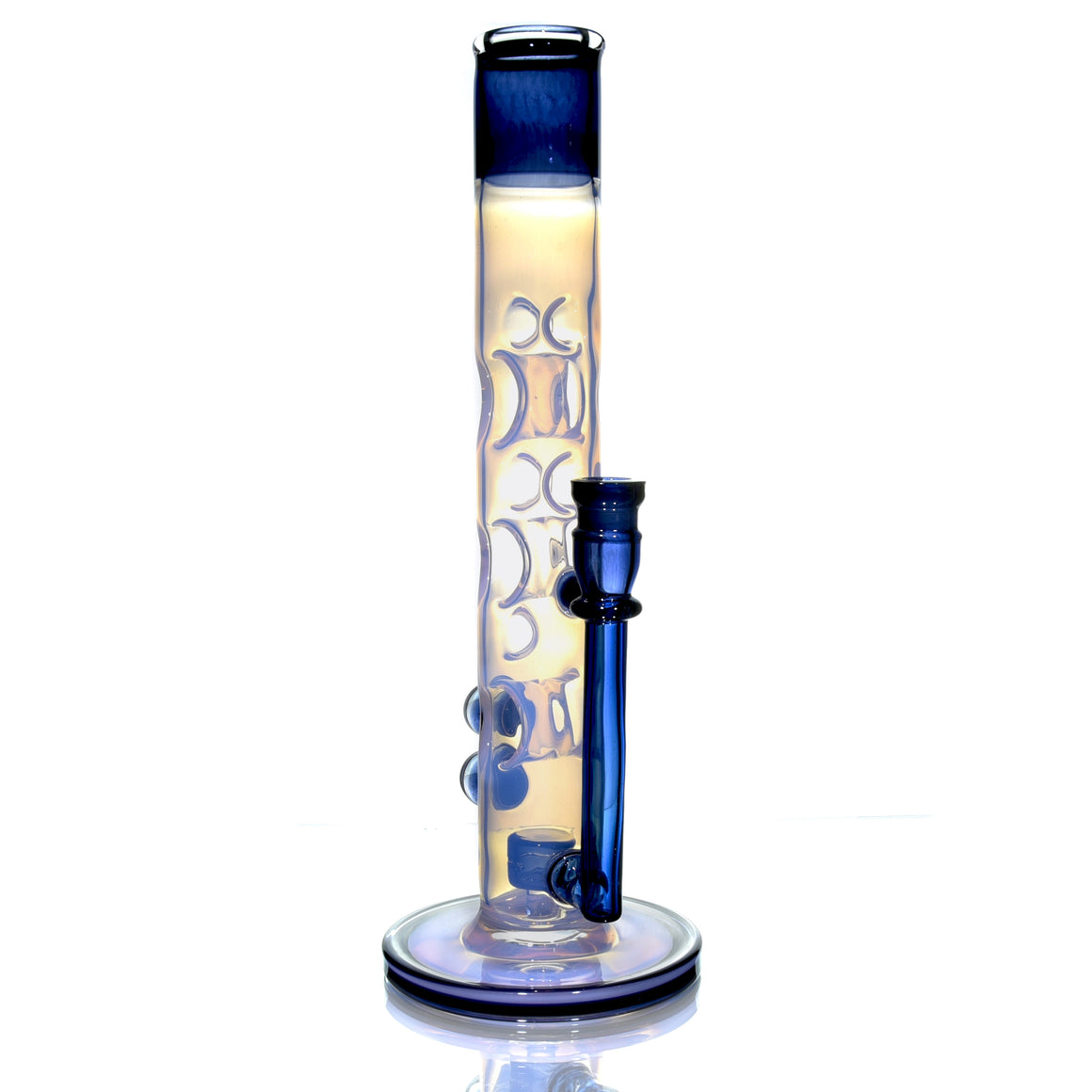 Fully-worked Straight Fab - Pink Jade/Dark Amethyst - 14mm Female