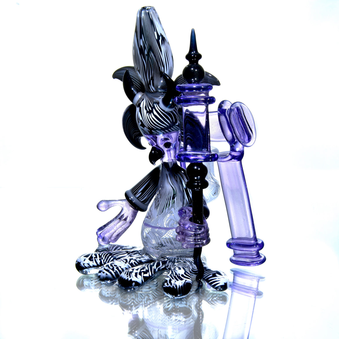 Collab - Seguso-tech Bird Shaman Wizard Rig Set w/ Dabber & Display Plug - 10mm Female