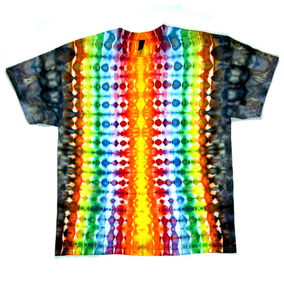 XL Tie Dye T-Shirt - Black/Rainbow Honeycomb