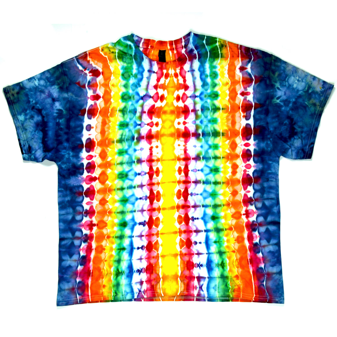 XXL Tie Dye T-Shirt - Charcoal/Rainbow Honeycomb