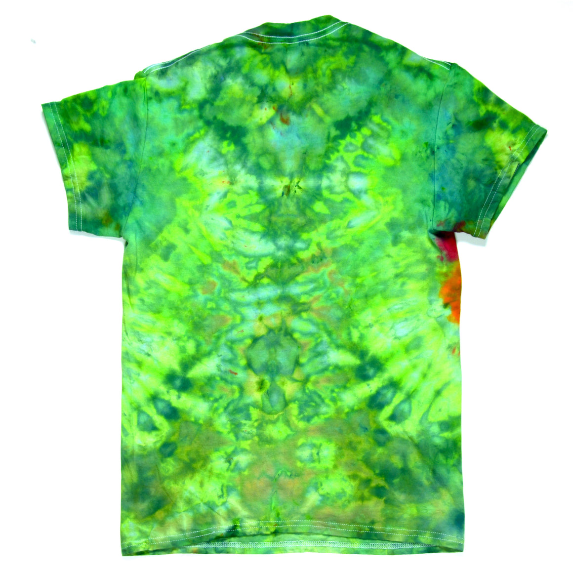 Small Tie Dye T-Shirt - Green/Rainbow Mandala