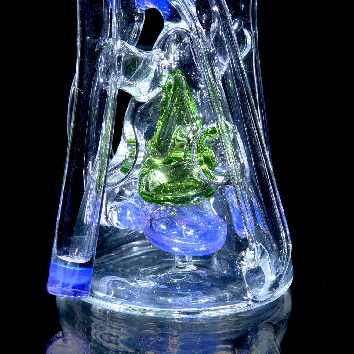 Swiss Cone Double-uptake Ronin Recycler - Lucid/Haterade - 10mm Female