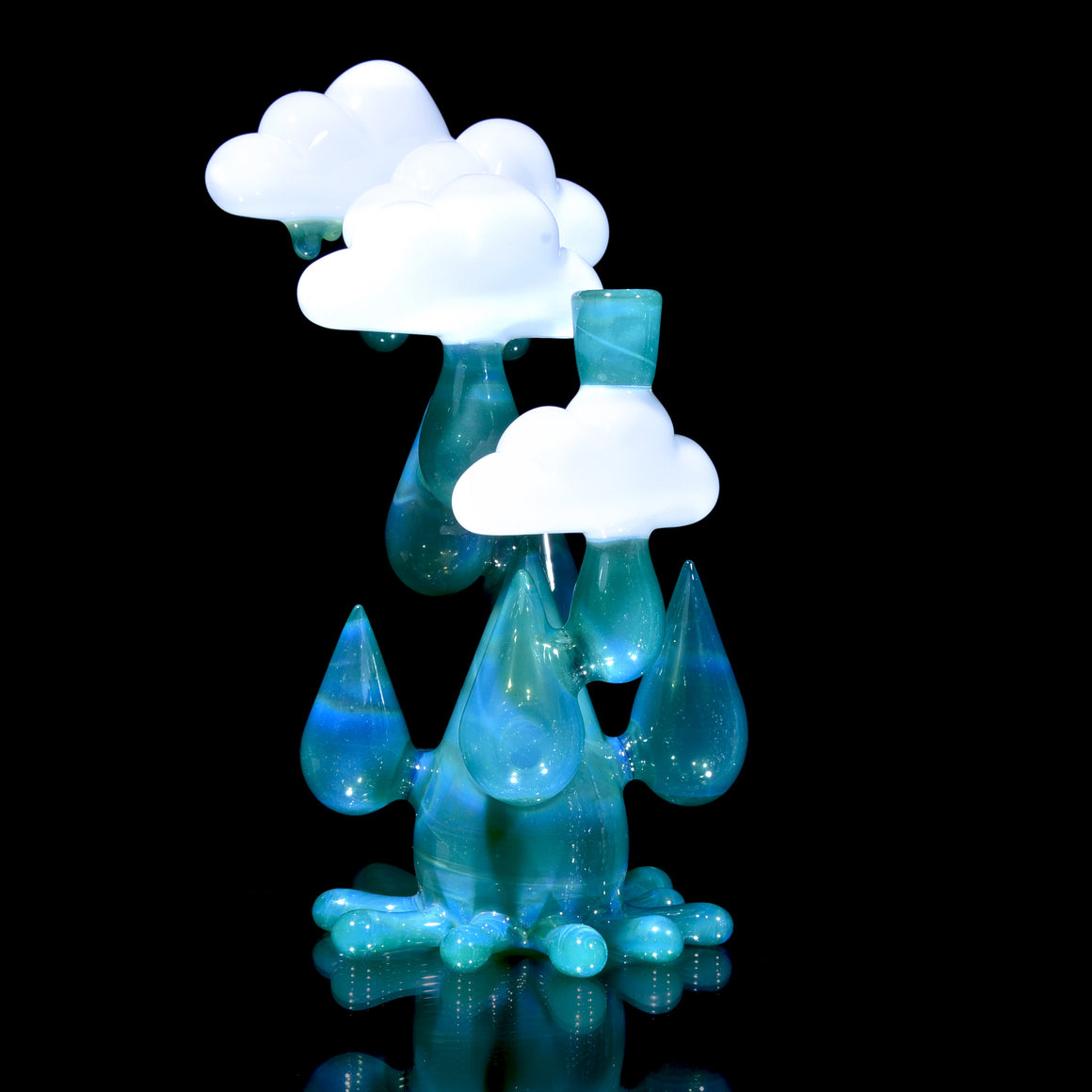 Blue Caramel/Blue Stardust Raindrop Rig w/ Matching Slurper Set - 10mm Female