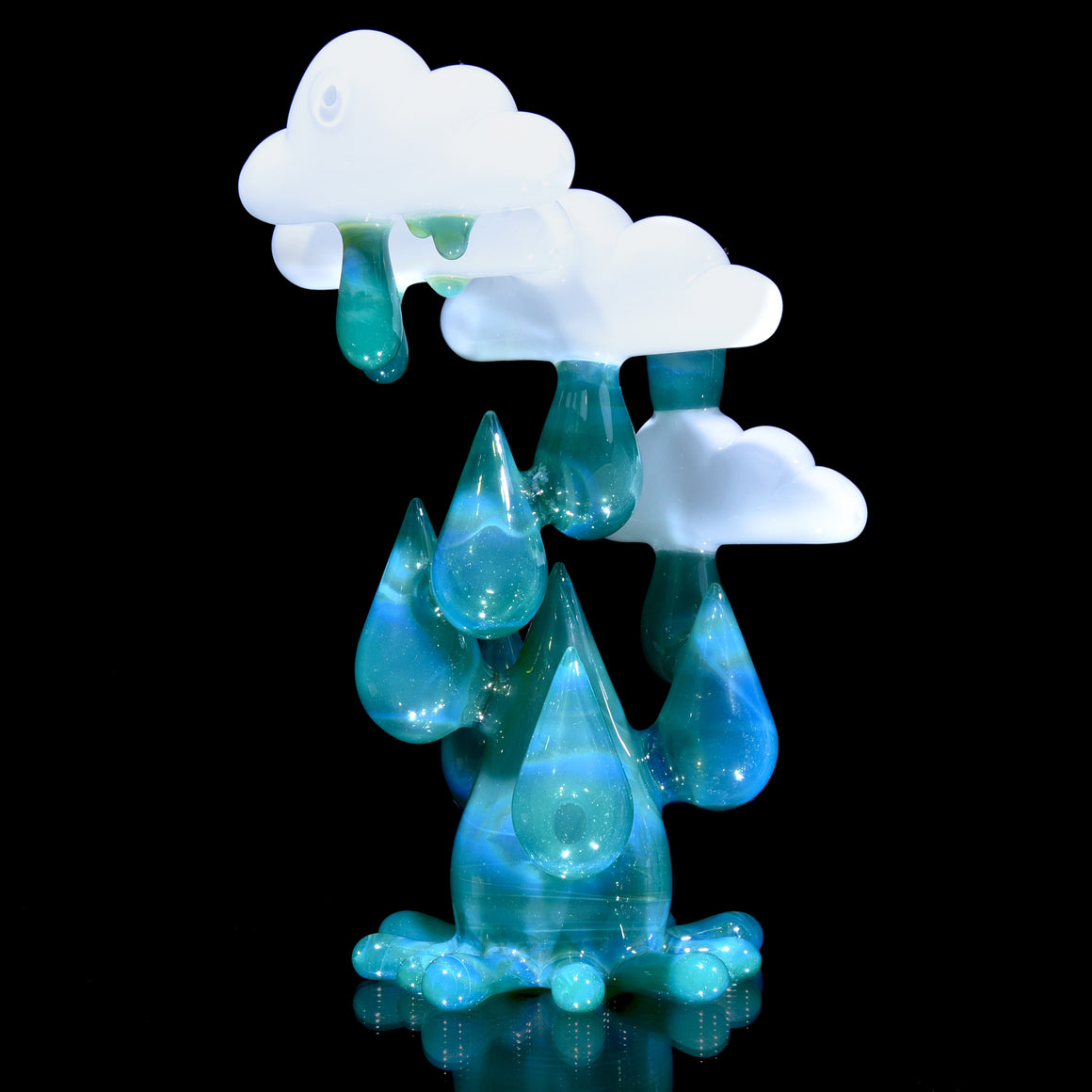 Blue Caramel/Blue Stardust Raindrop Rig w/ Matching Slurper Set - 10mm Female