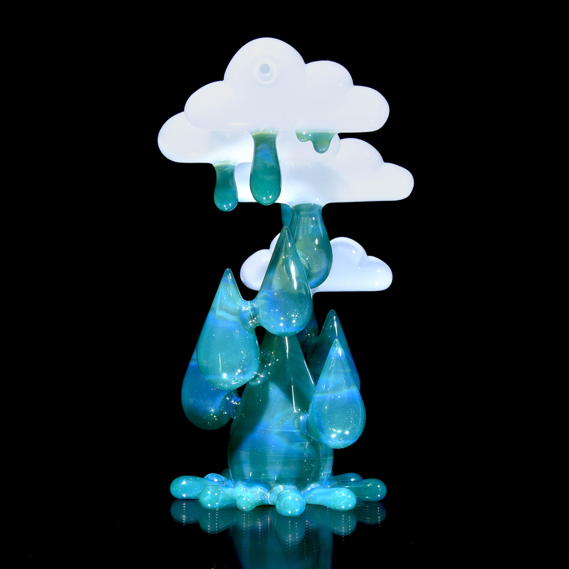 Blue Caramel/Blue Stardust Raindrop Rig w/ Matching Slurper Set - 10mm Female